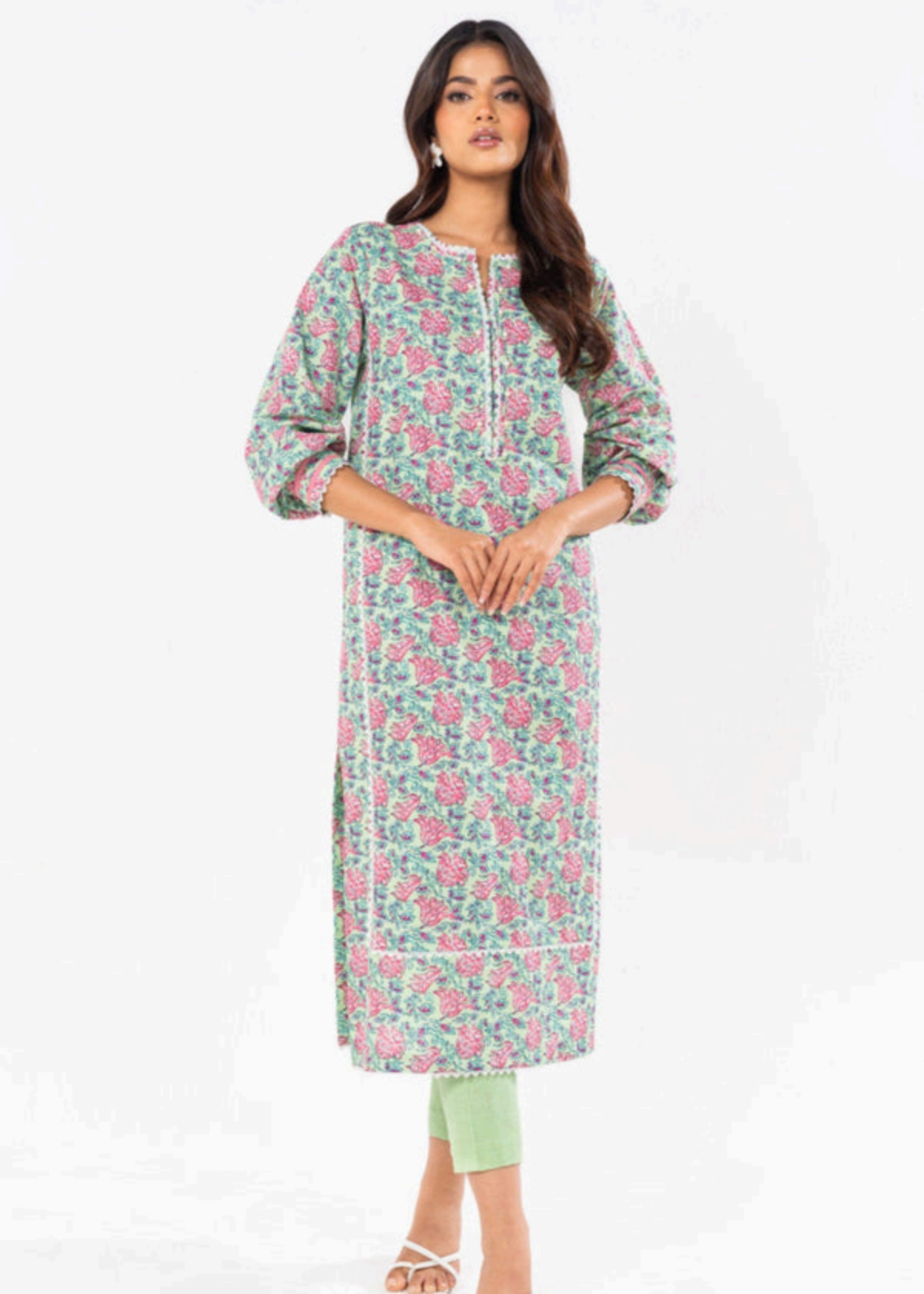 Alkaram Light Green Khaddar 2Pcs