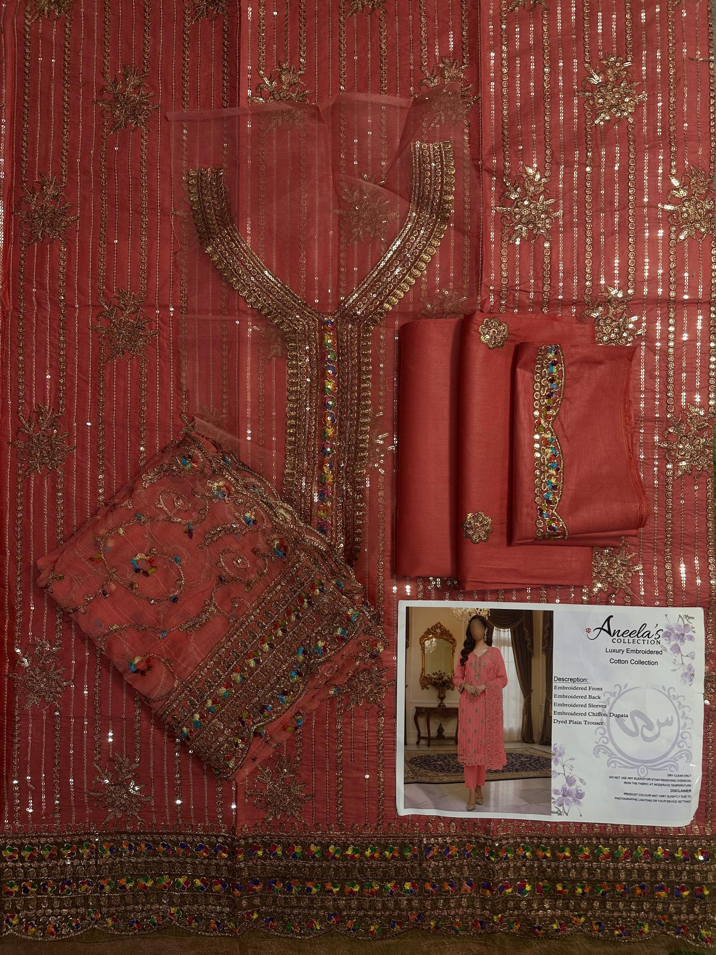 Sara Safaz Fancy Party Wear Embroidered Collection 3-Piece Suits โ Elegant & Stylish