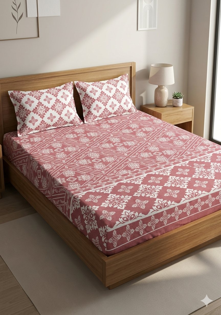 SALONIKA PURE COTTON BEDSHEETS Most Demanding Collection Full Printed King Size Bedsheets