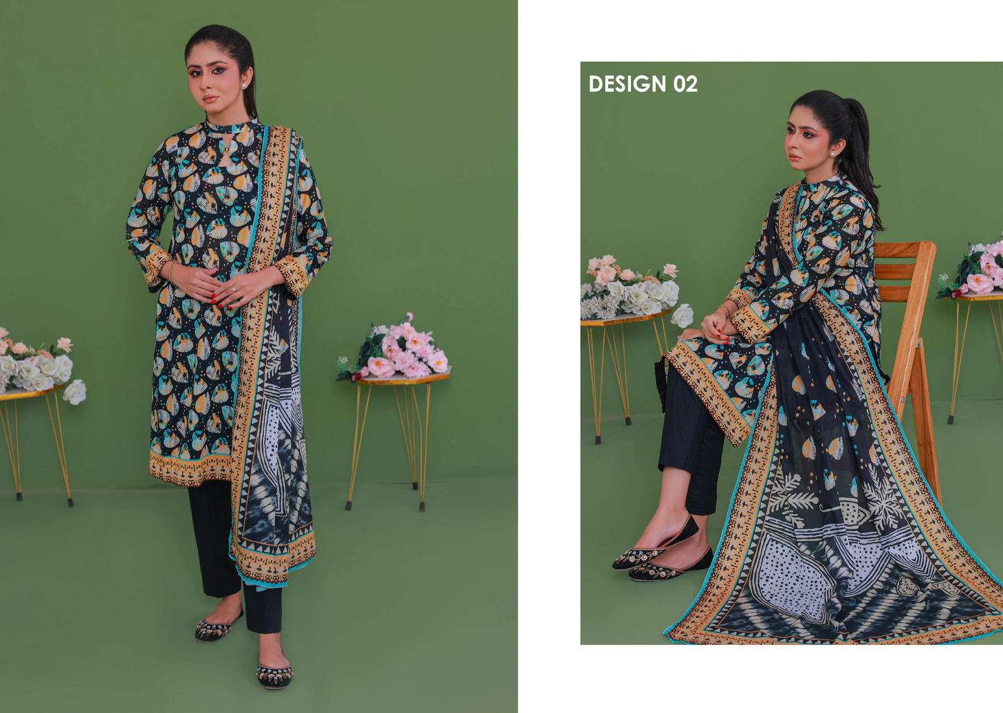 Leaves By Jawed Arts 100% Original Unstitched Lawn 3 Piece in Wholesale 🔥❤️