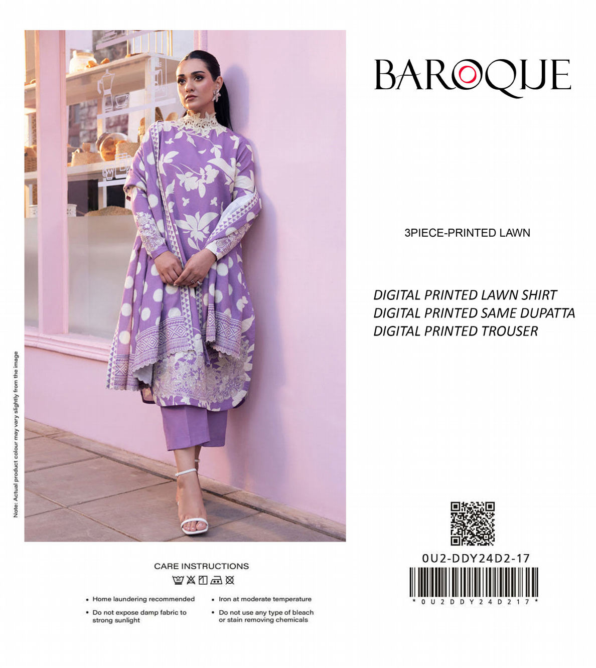 Baroque Unstitched Lawn 3 Pieces in Wholesale Price 🔥❤️
