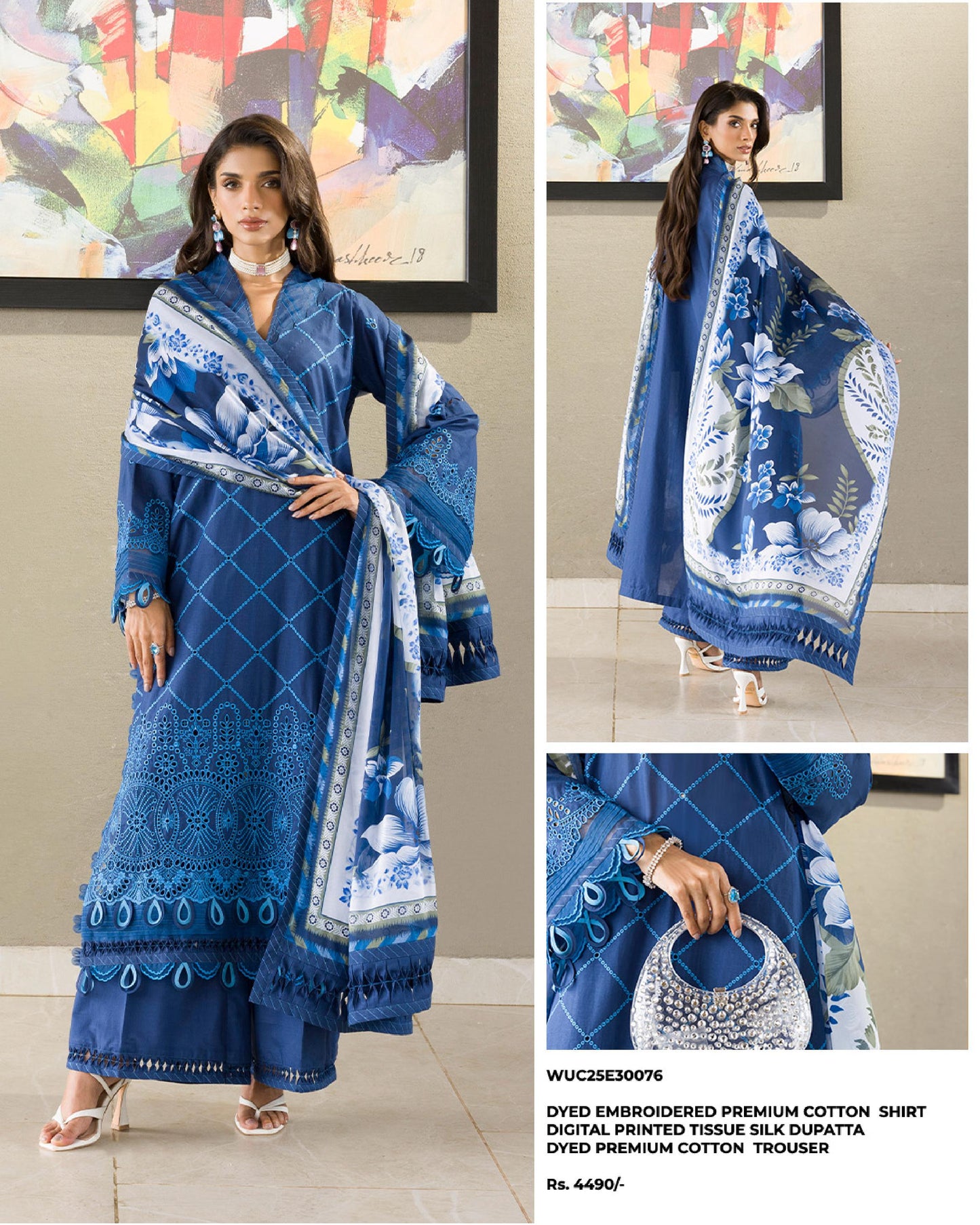 πΈβ¨ Zellbury Signature Unstitched Fancy Chikankari Luxury 3 Pieces β¨πΈ