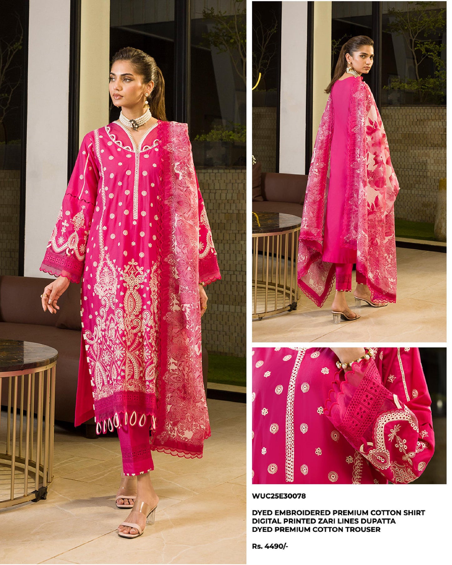 πΈβ¨ Zellbury Signature Unstitched Fancy Chikankari Luxury 3 Pieces β¨πΈ