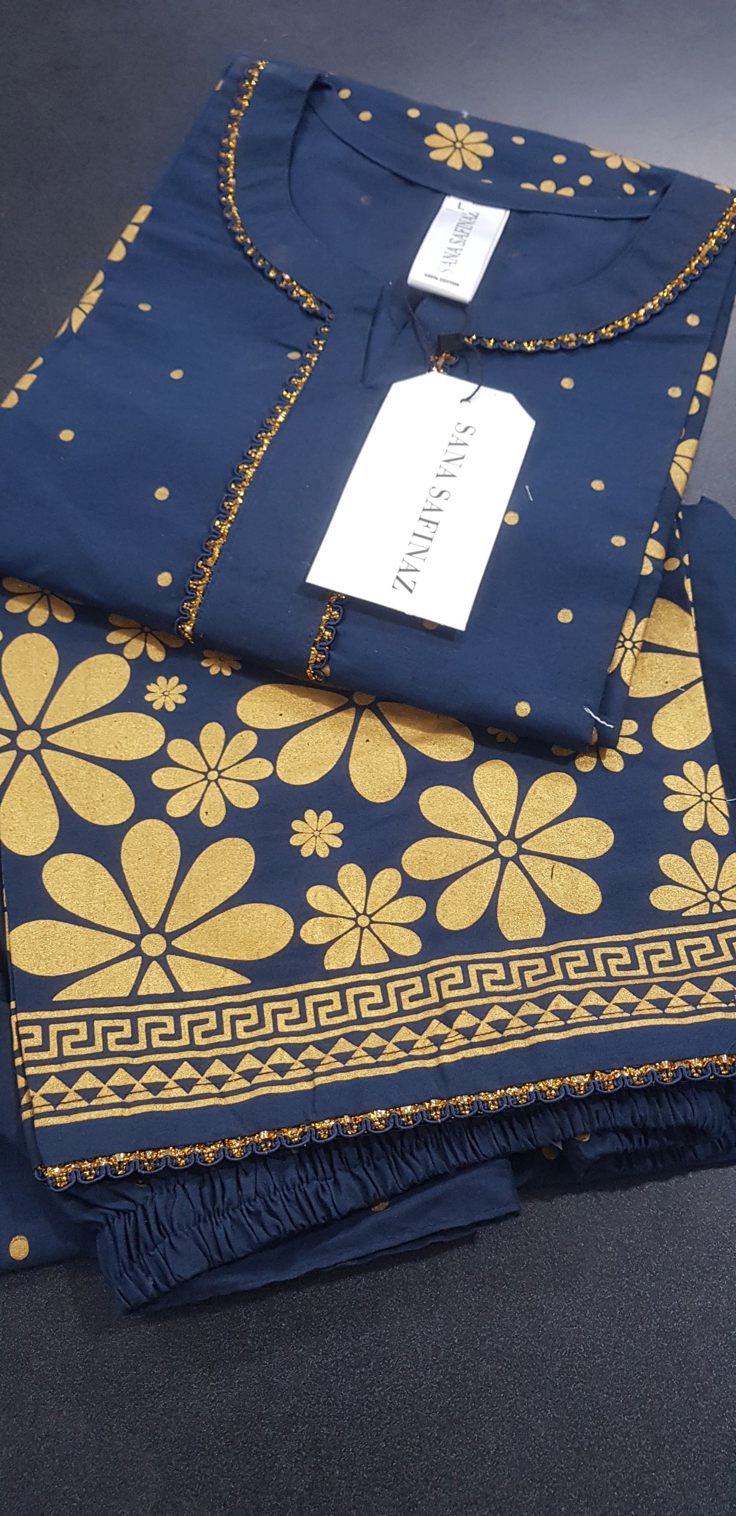 Sanasafinaz Cords Cotton Printed Stitched 2P