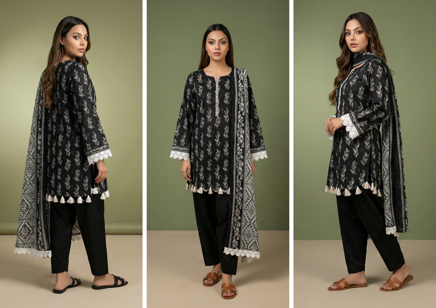 Salina Black & White Lawn Collection Vol-2 Design # 8