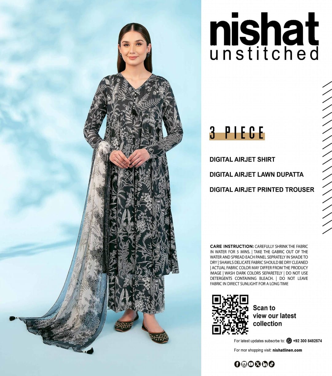 Nishat Lawn Un-Stitched 3P 2025