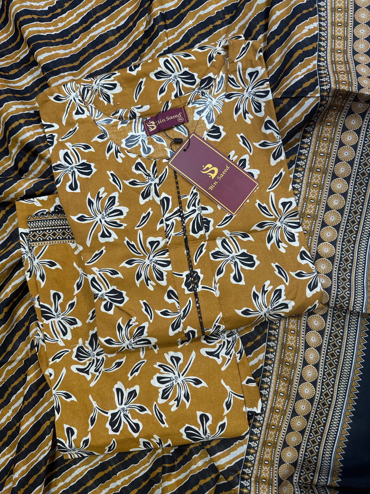 Bin Saeed Mustard Stitched 3Pcs