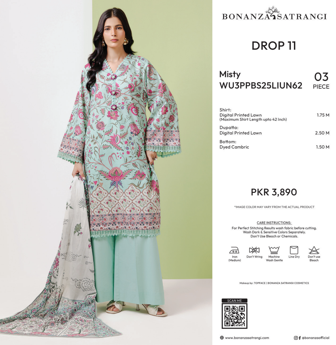 Bonanza Satrangi Unstitched
Misty - 3 Pc (WU3PPBS25LIUN62) ❤️🥰