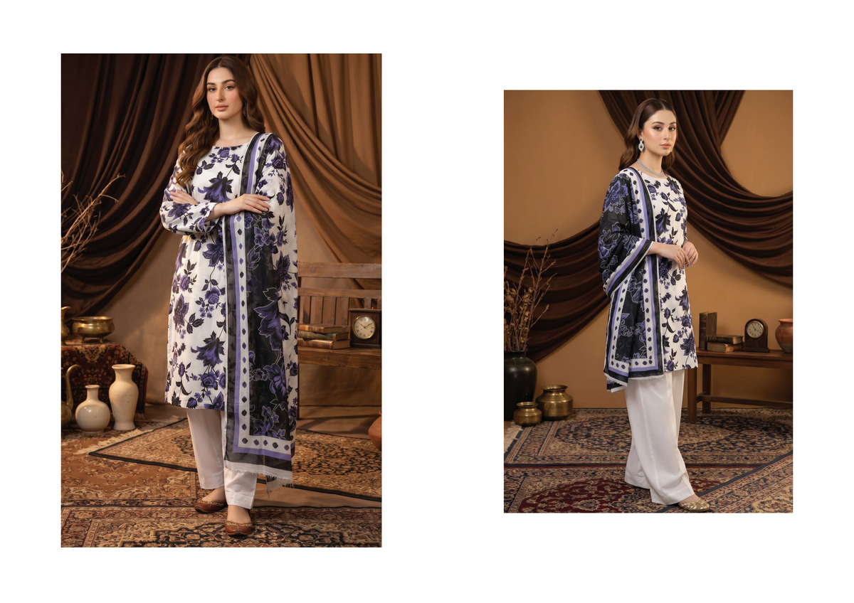SALINA D-07 DIGITAL PRINTED LAWN 3PCS