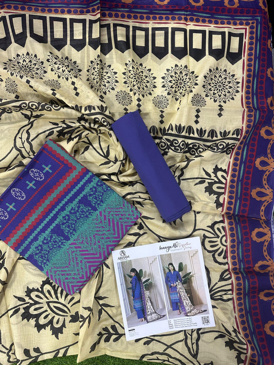 Inaaya Ali Lawn 3 Piece Collection 2026 By Arham Textile