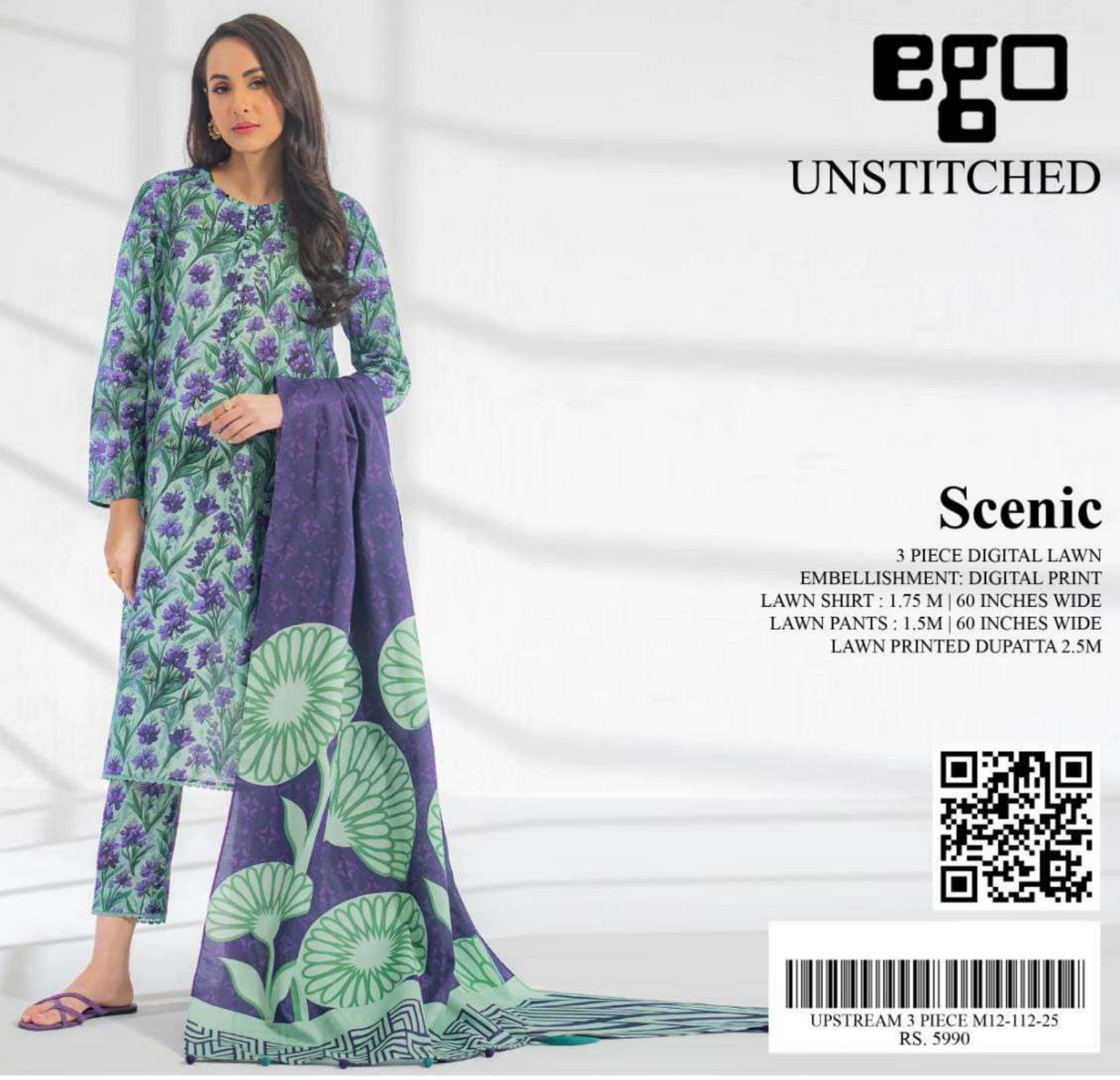 Ego Printed Unstitched 3PCs 🔥✨