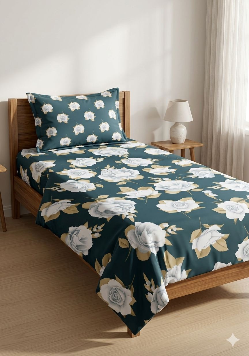Single Bedsheet Salonika Pure Cotton Printed