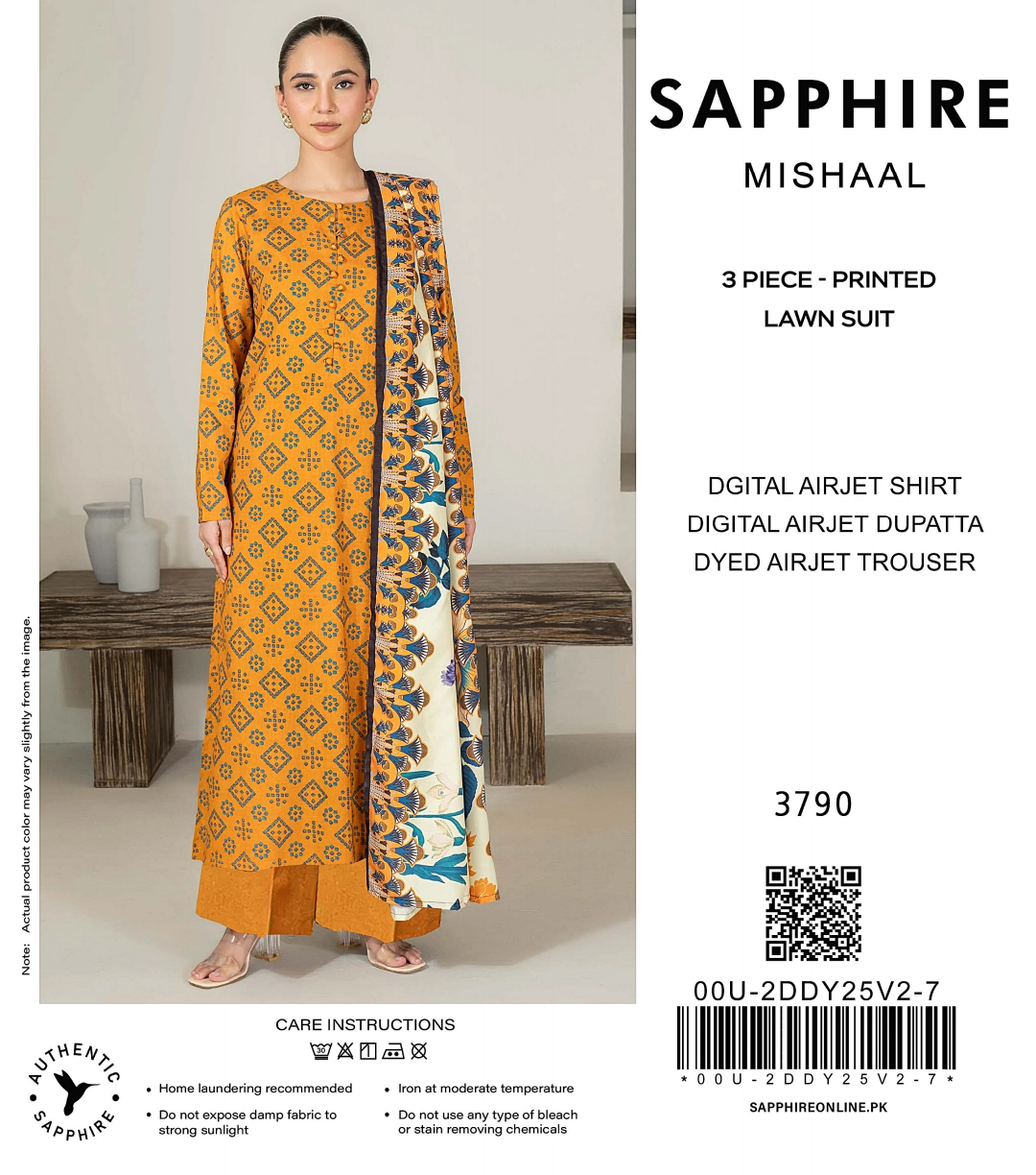 Sapphire Mishaal Lawn Printed 3PC In Wholesale Price β¨π₯