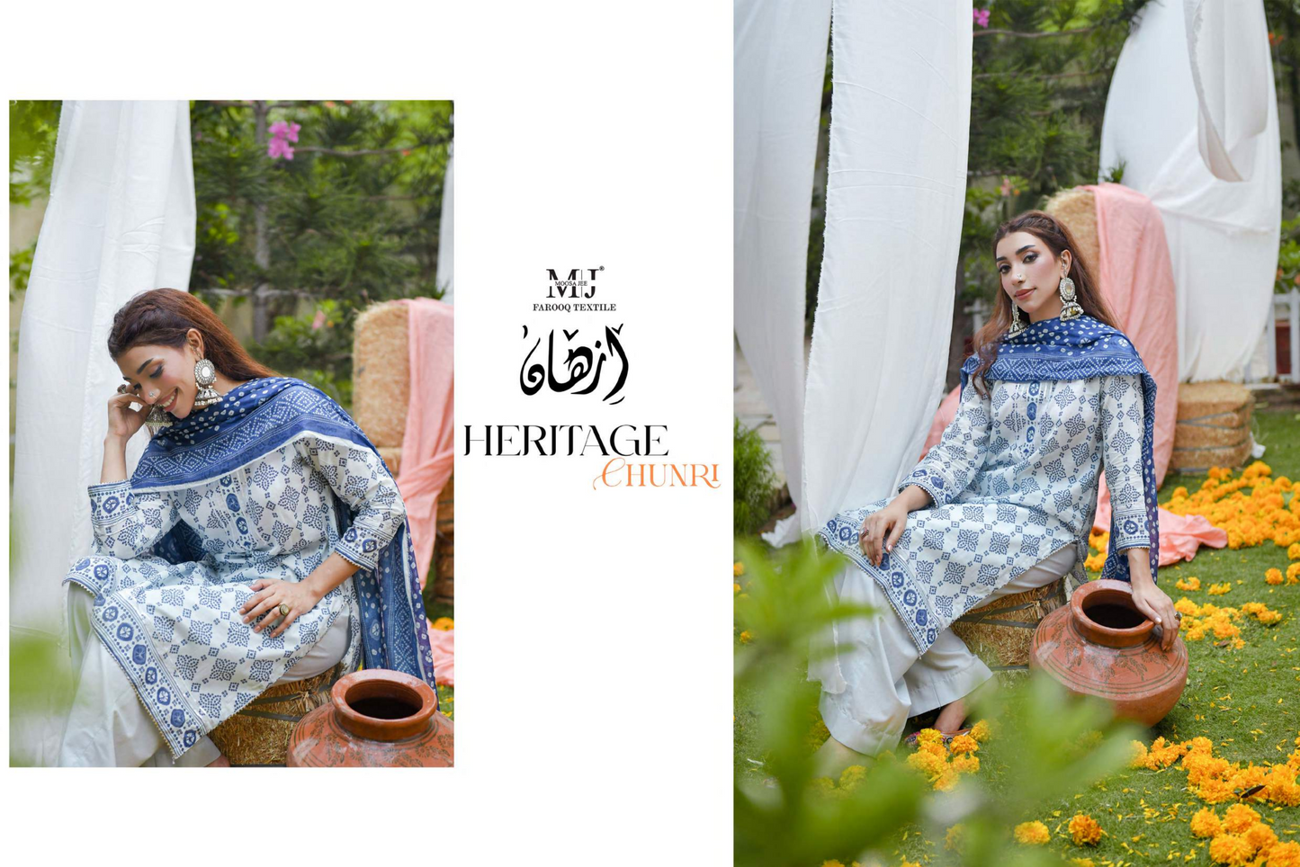 MoosaJee 100% Original Heritage Chunri Unstitched 3Ps๐๐ฅ