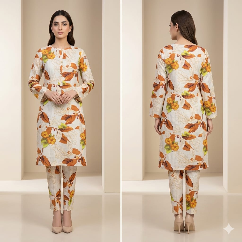 EGO 5MTR β DAABI Digital Printed All-Over 2-Piece Suit Unstitched Collection