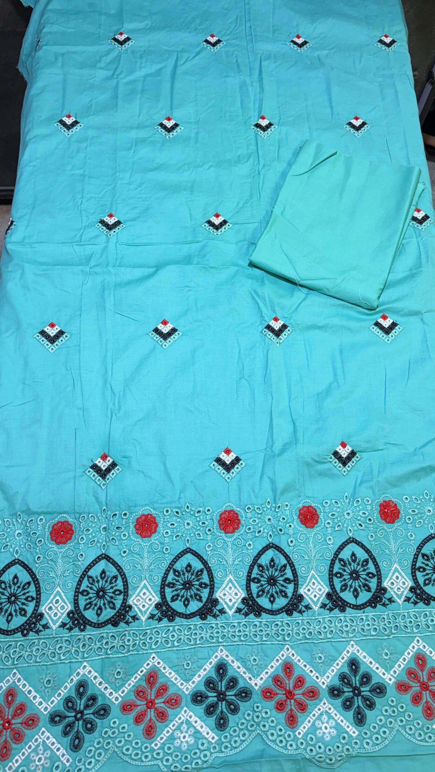Saqafat Blue– 100% Original 2PC Embroidered Unstitched Lawn