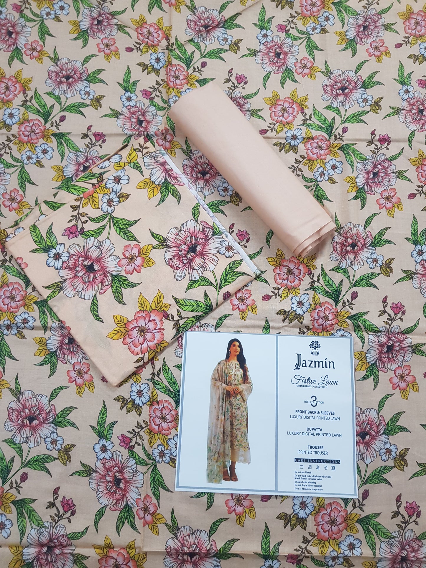 Jazmine Lawn Unstitched 3 Pieces ❤️🔥