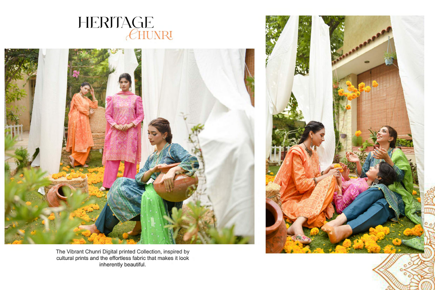 MoosaJee 100% Original Heritage Chunri Unstitched 3Ps๐๐ฅ