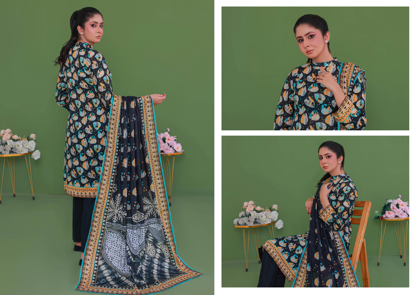 Leaves By Jawed Arts 100% Original Unstitched Lawn 3 Piece in Wholesale 🔥❤️