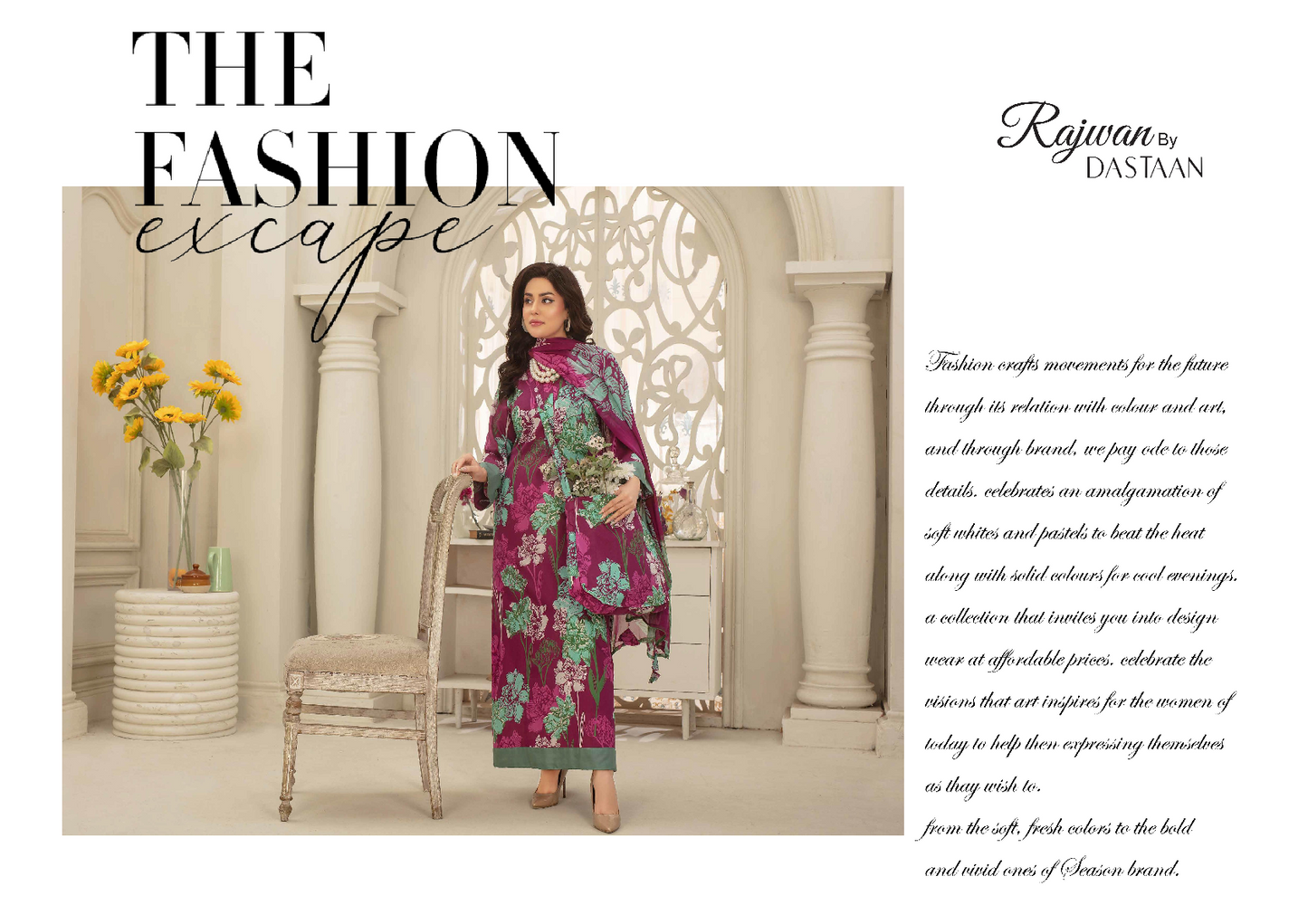 Rajwan by DASTAAN Lawn Unstitched Lawn 100% Original Lawn 3 Pieces ❤️🔥