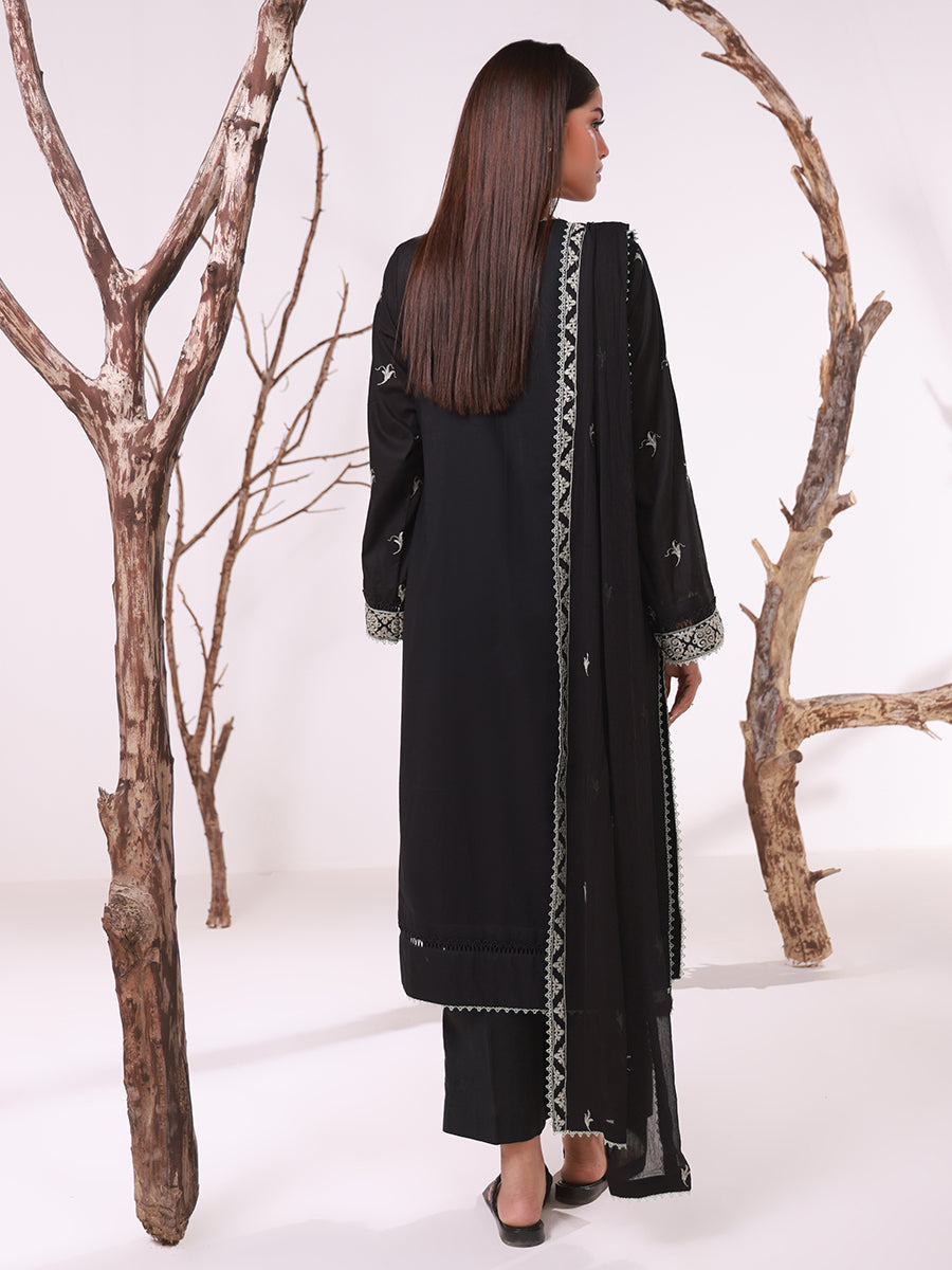 SALITEX MONOCHROME EMBROIDERED LAWN SUIT 🖤