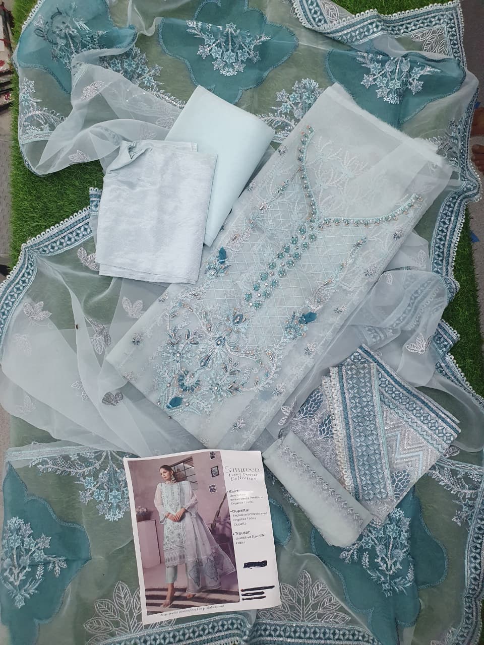 Samreen Sky Blue Luxury Embroidered 3PCS