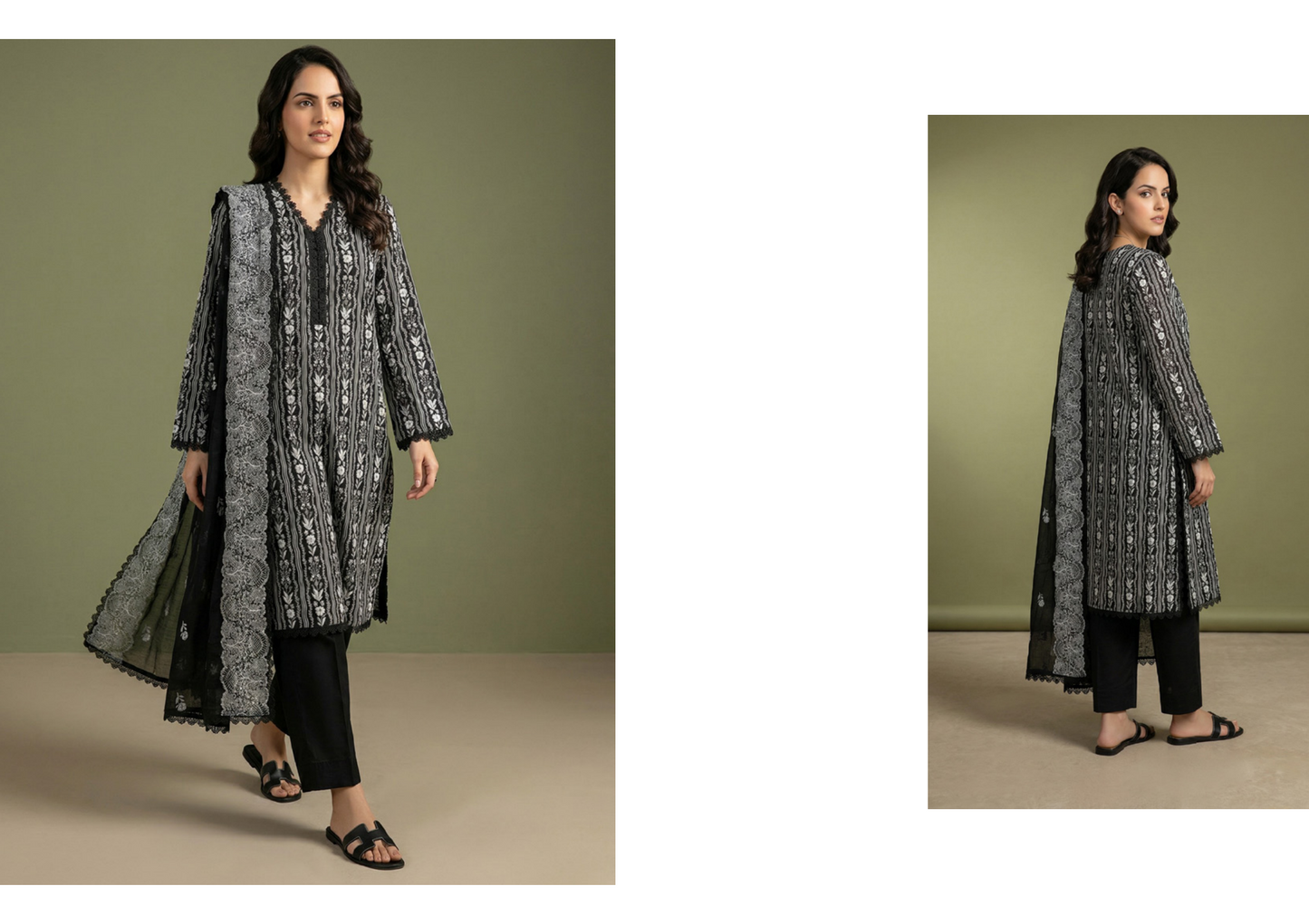 Salina Black & White Lawn Collection Vol-2 Design # 3
