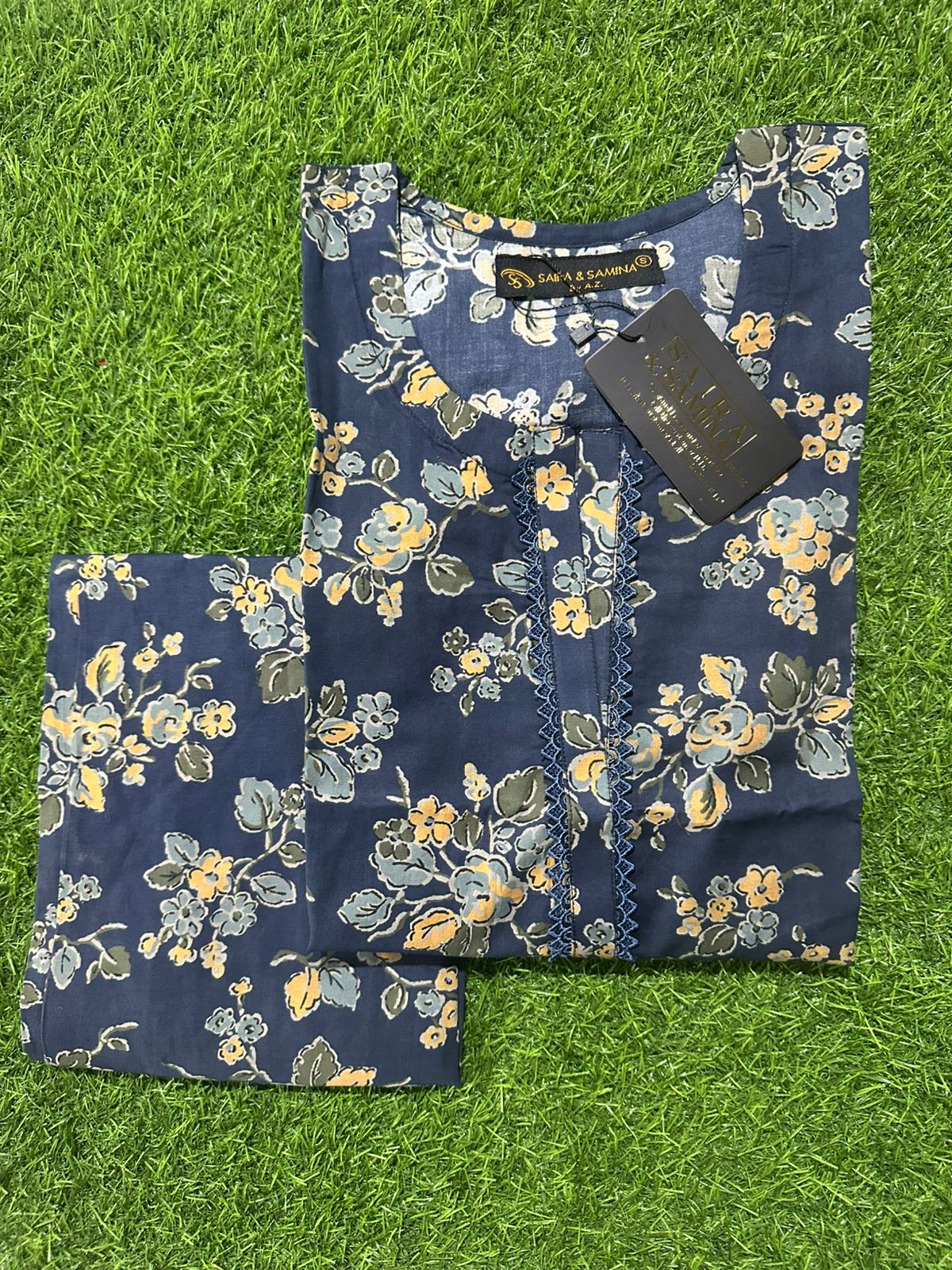 Saira & Samina Stitched CORDSET 2PCs Pure Lawn β Ready to Wear Collection