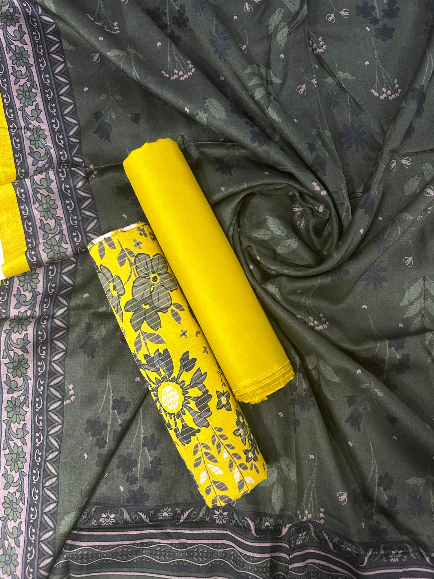 SAHARA YELLOW PRINTED 3PCS