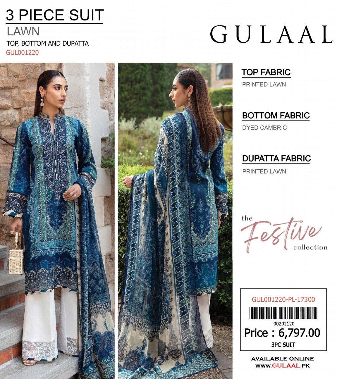 Gulaal By GulJee Lawn Printed 3P