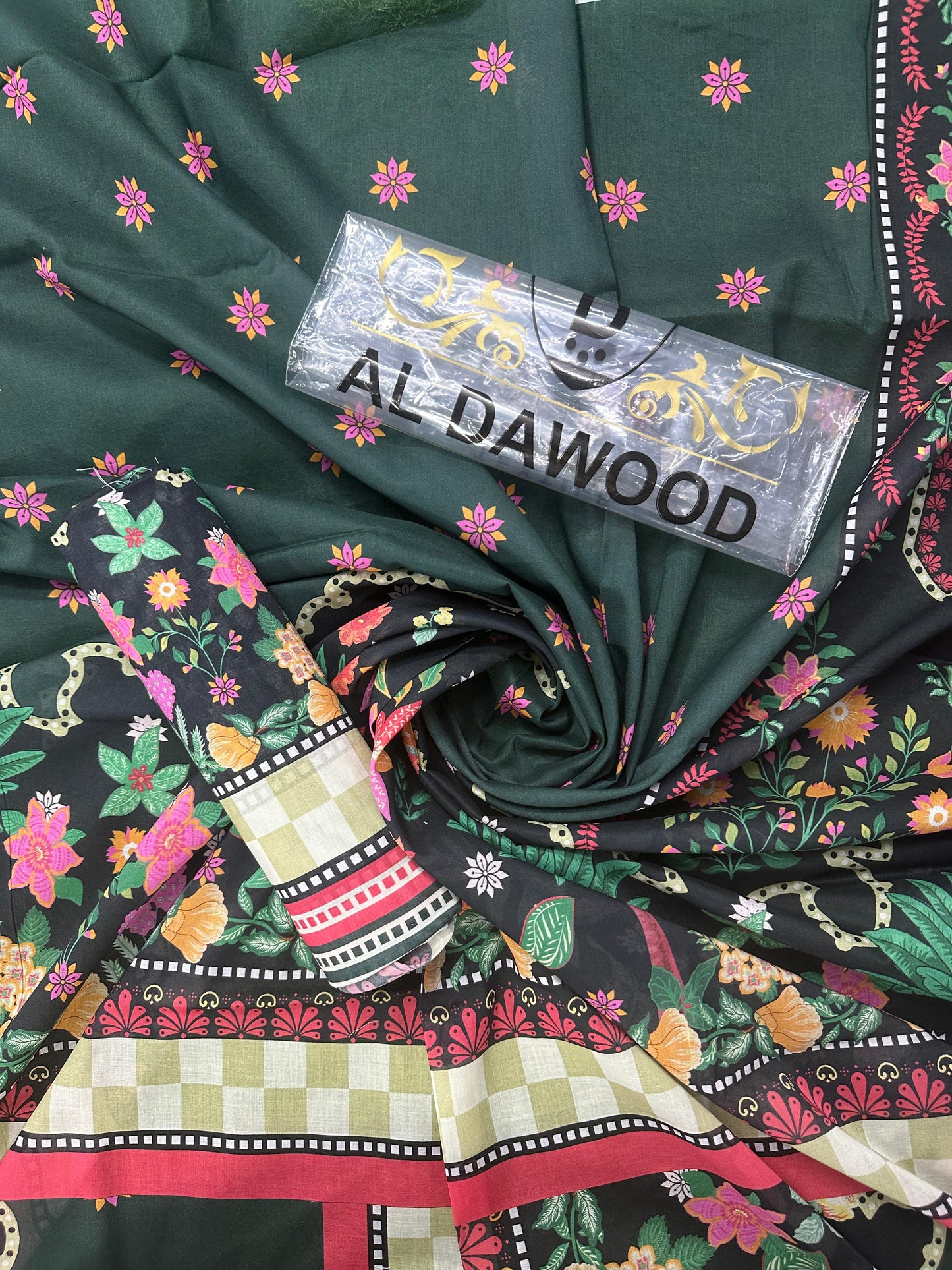 Al Dawood Textile D#18 (S+T) Unstitched Printed Cordset Collection