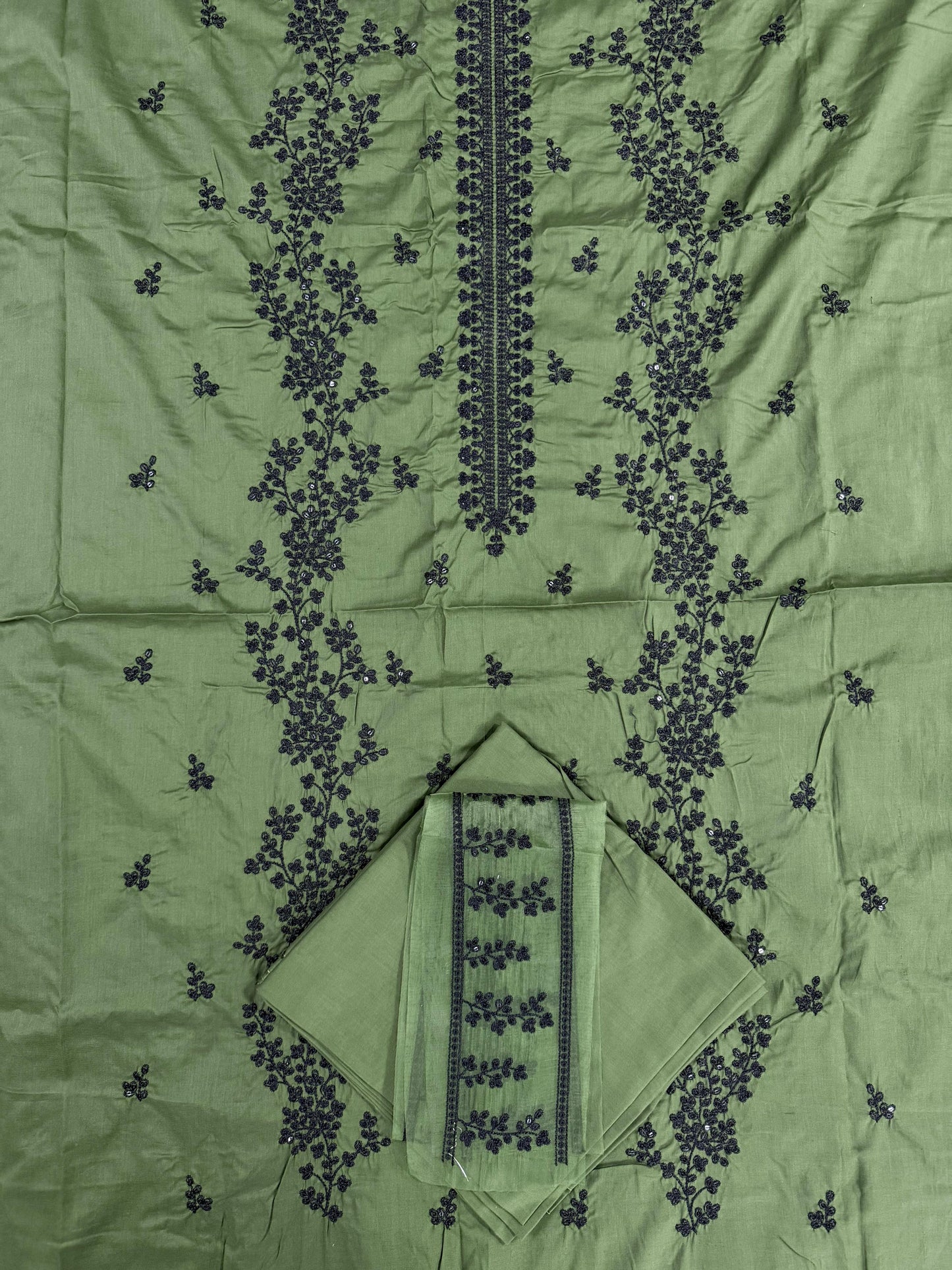 🩵 Saqafat Mint green– 100% Original 2PC Embroidered Unstitched Lawn 🌸Vol - 2