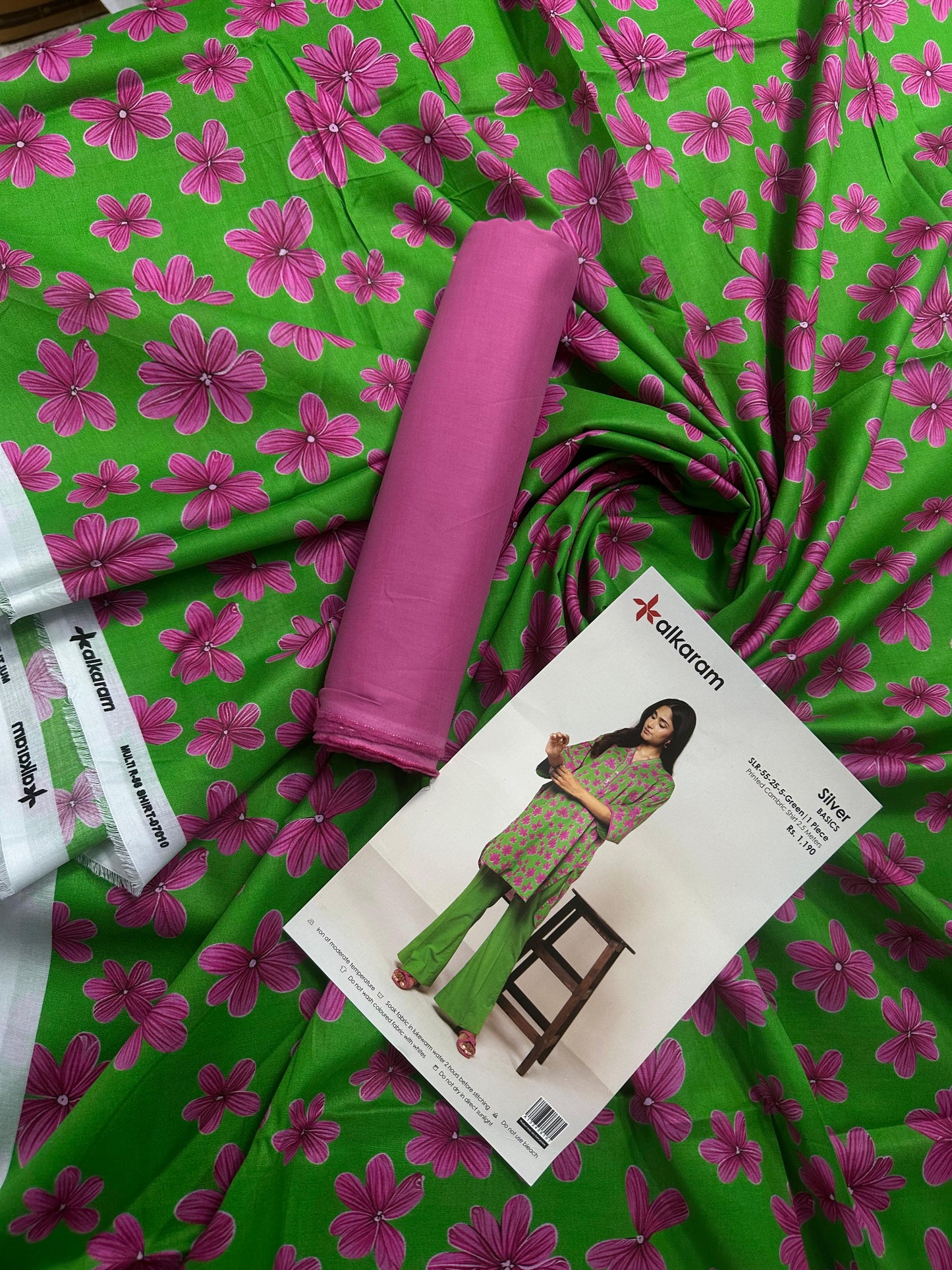 Alkaram Green-Pink 2Pcs S+T