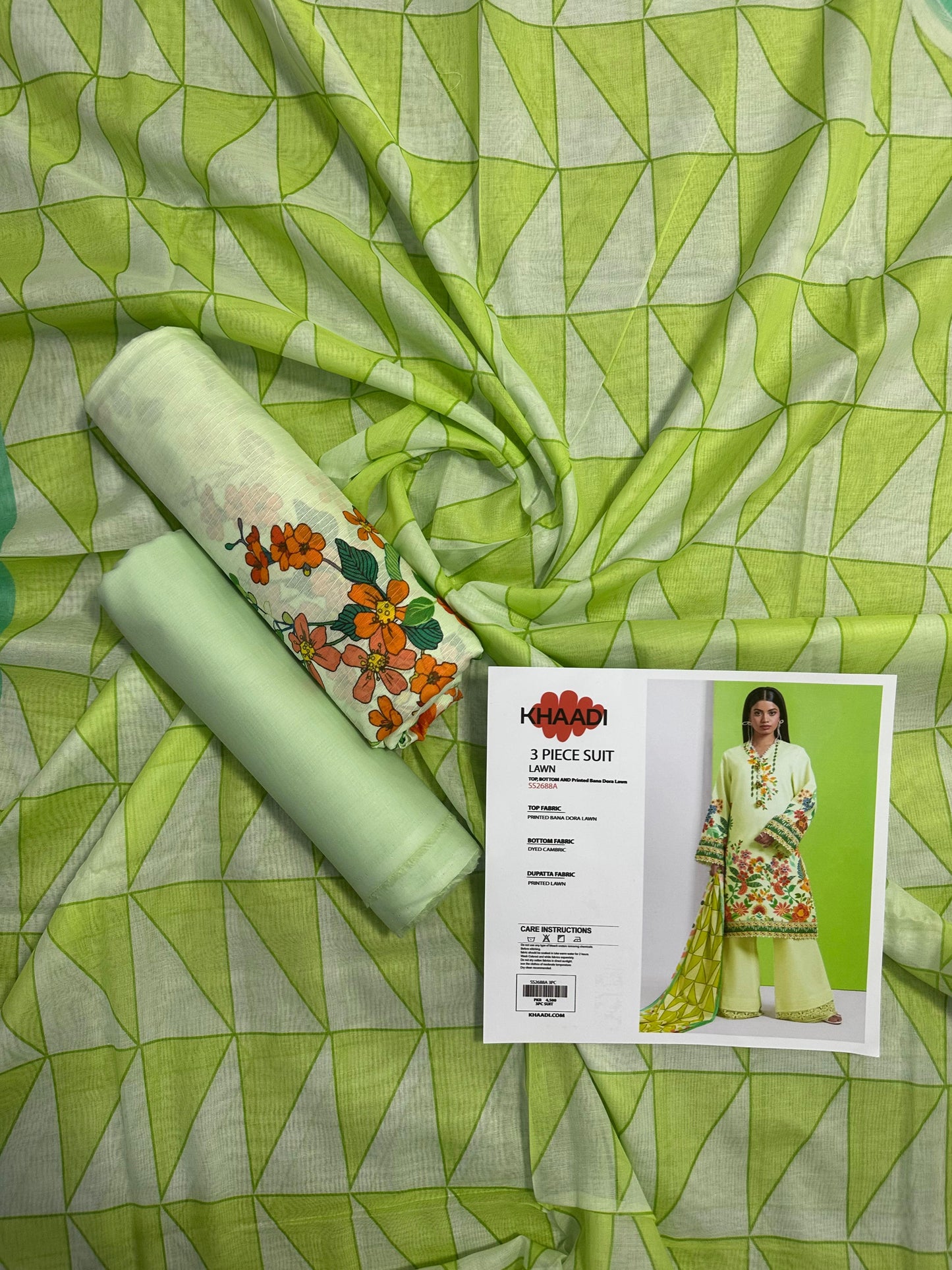 Khaadi Peacock - 3 PCs Printed Bana Dora Lawn Unstitched Collection