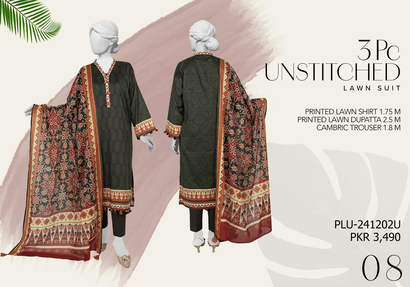 J• 100% Original Unstitched Lawn Norah Panjnad by Junaid Jamshed 3 Piece 🔥