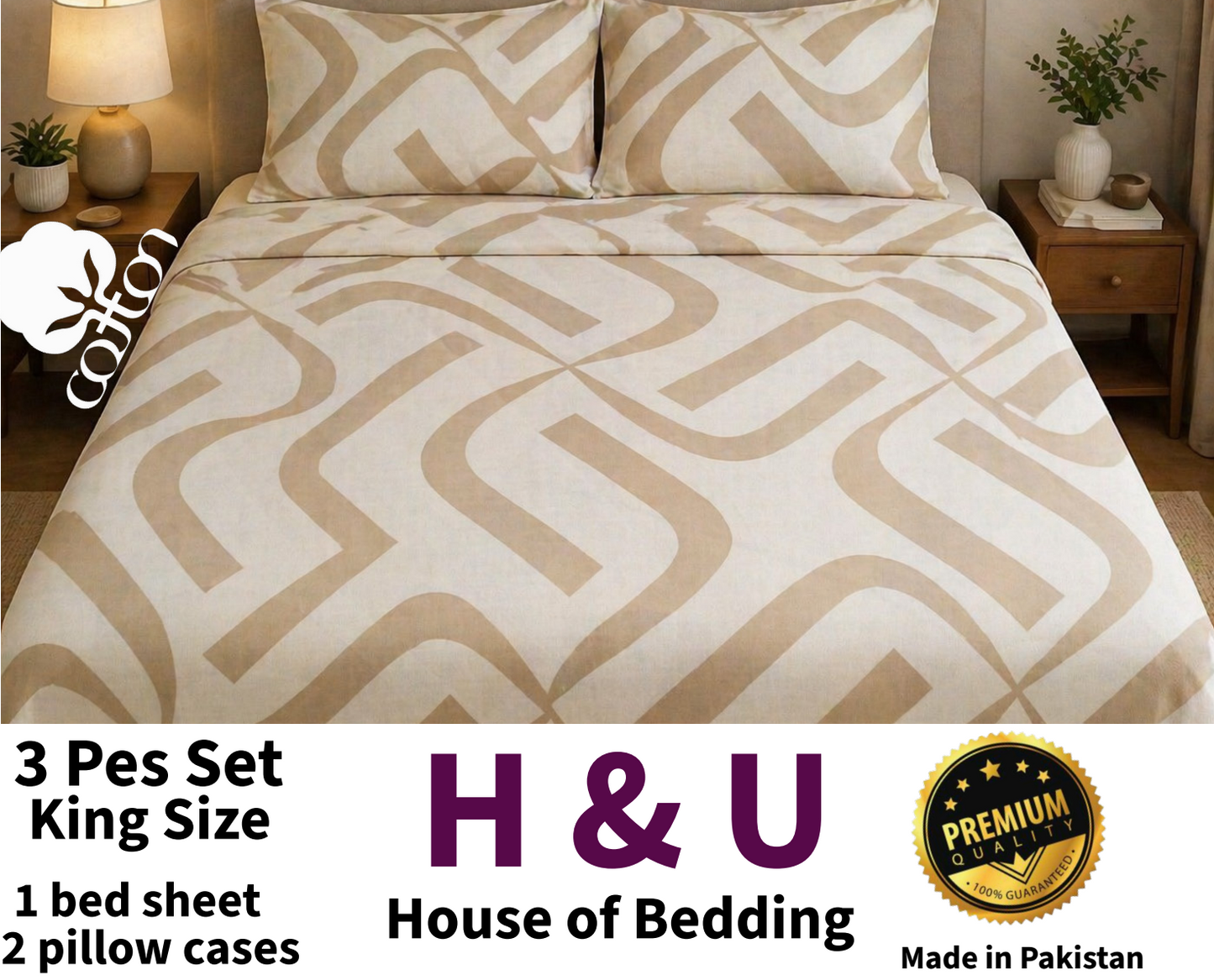 H&U Double Bed Bedsheet