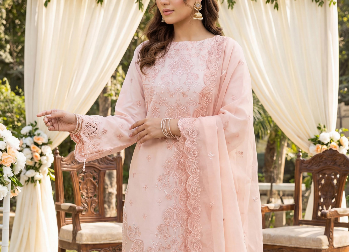 LUXURY PREMIUM Laser Embroidered Lawn Unstitched Collection 2026 Design# SSW6U3P268UT