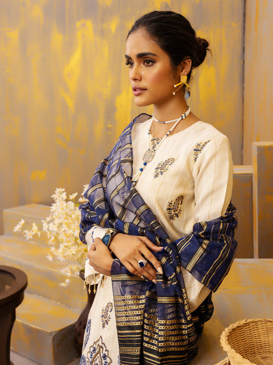 Salitex fancy Base with Zari Orgnaza dupatta 3P WK-01146UT