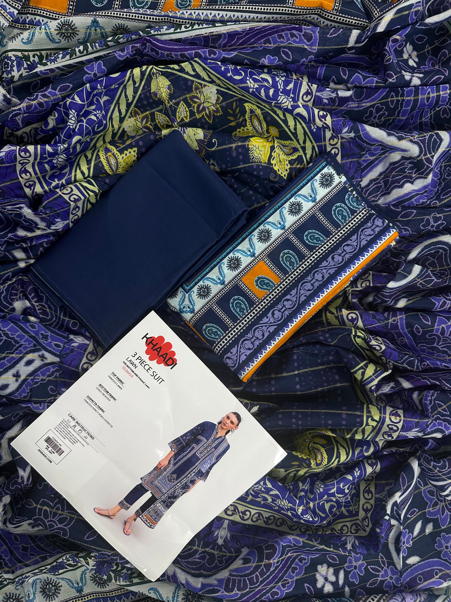 Khaadi Navy SS2605A 3-Piece