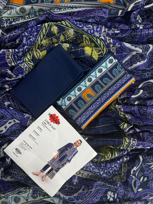 Khaadi Navy SS2605A 3-Piece
