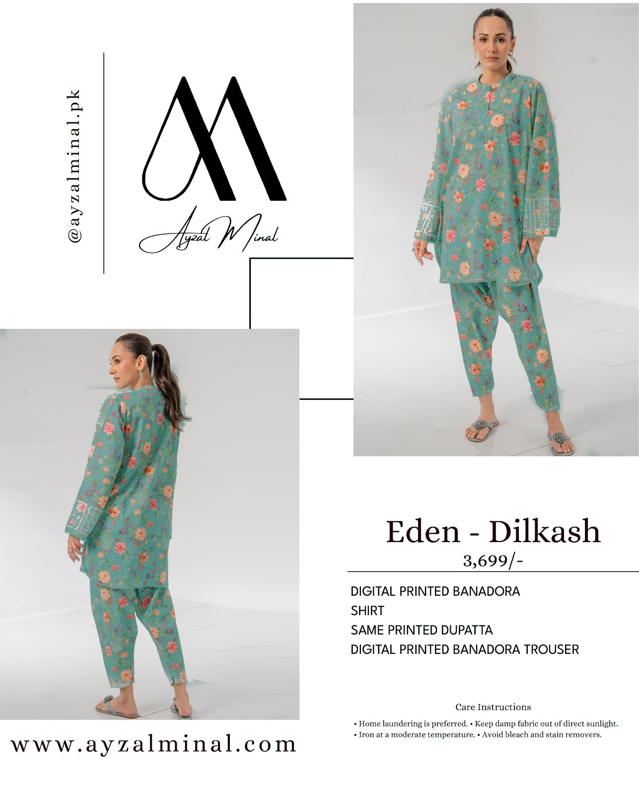 Ayzal Minhal BanaDora 3P Unstitched
