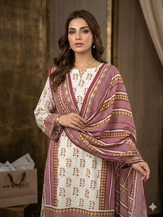 KHAADI 2PC LAWN COLLECTION
SHIRT + DUPATTA