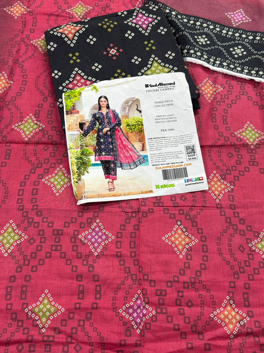 Gulahmed Chunri Unstitched Lawn 3P