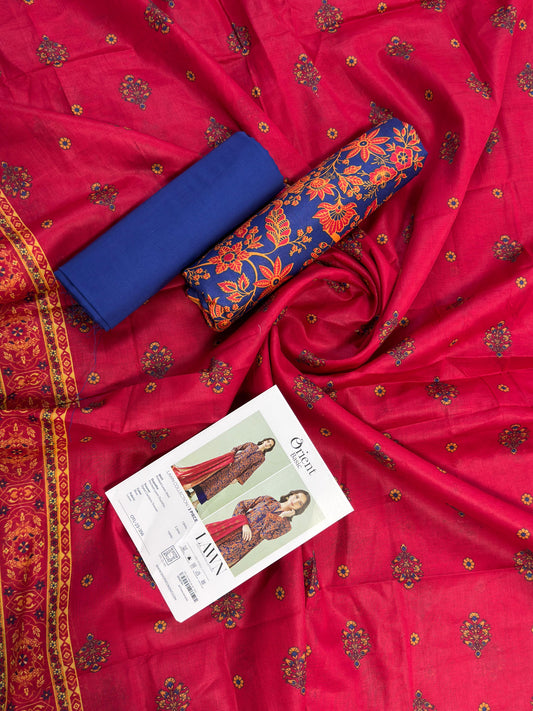 Orient Unstitched Lawn 3 Piece Collection D.C:-OTL-23-356