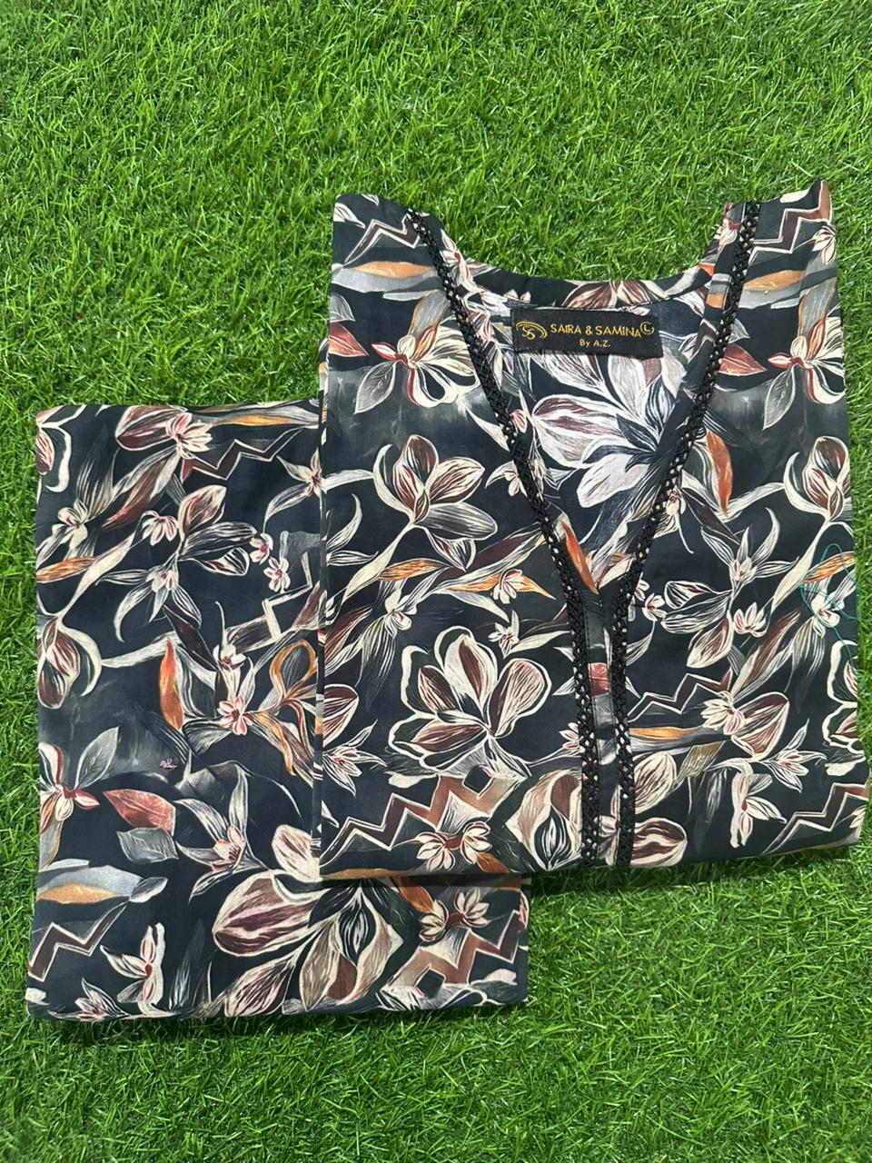 Saira & Samina Stitched CORDSET 2PCs Pure Lawn β Ready to Wear Collection