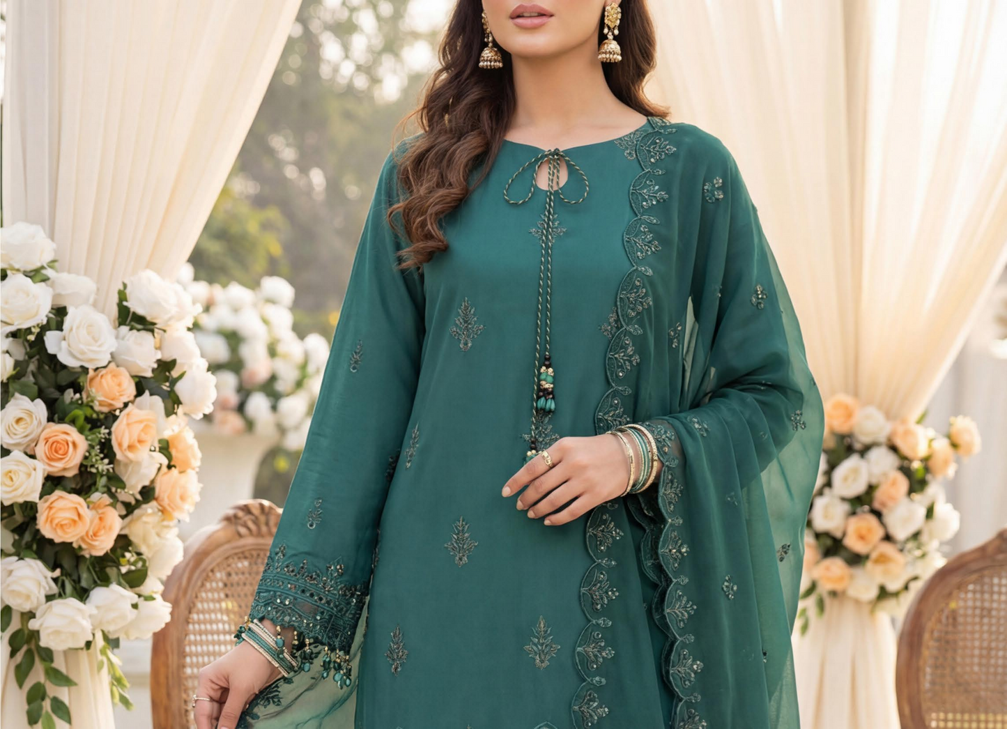LUXURY PREMIUM Laser Embroidered Lawn Unstitched Collection 2026 Design#SSW6U3P270UT