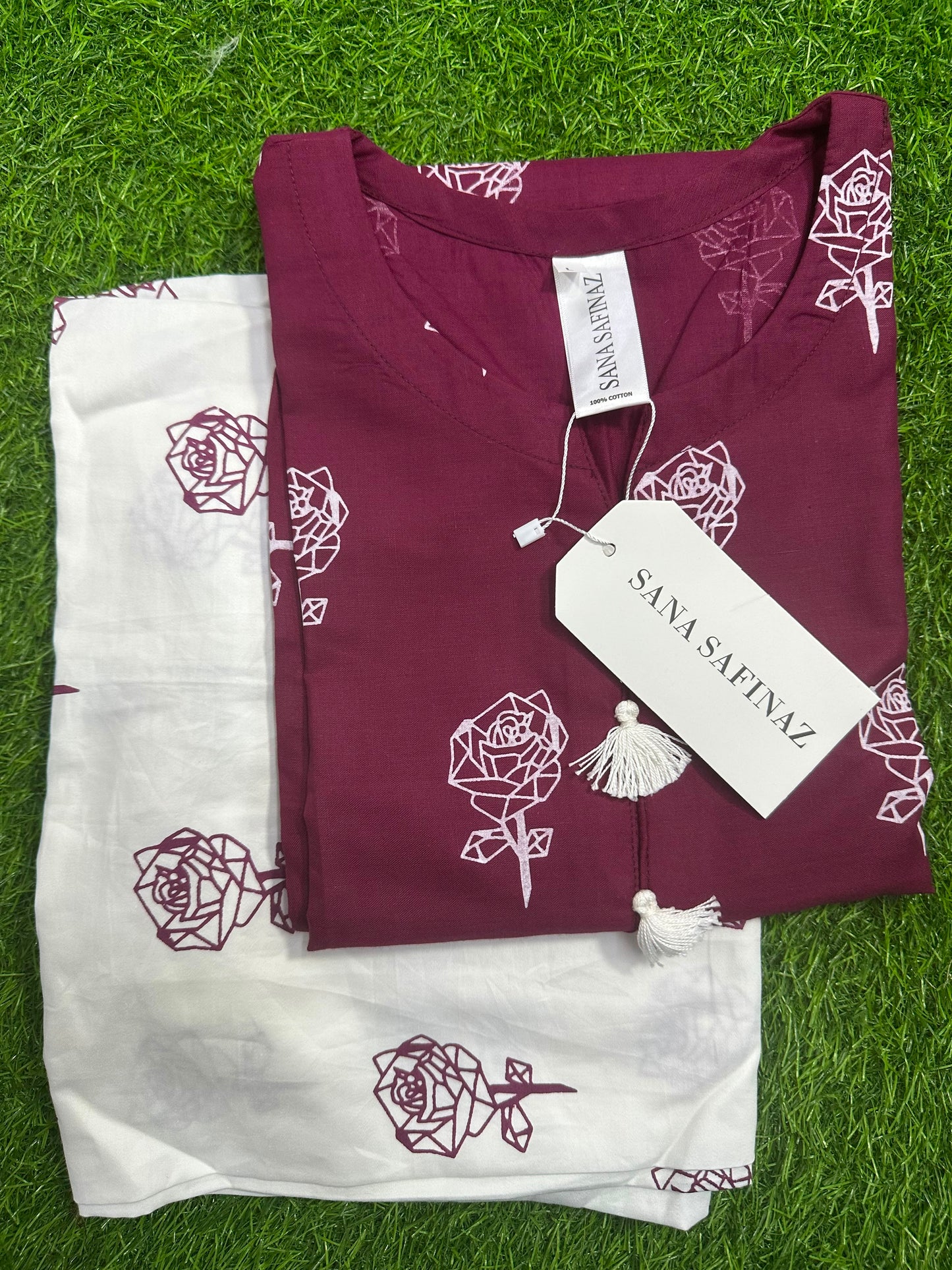 SanaSafinaz Stitched 2PCS Deep Plum