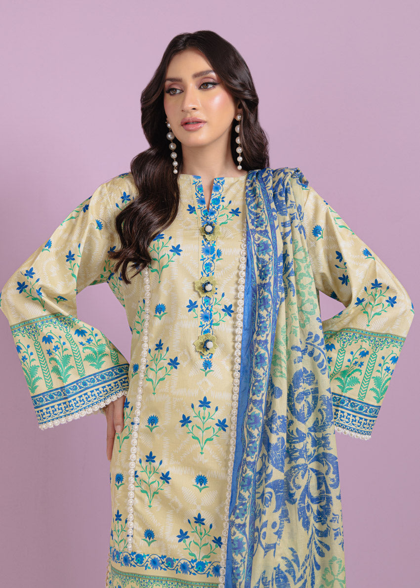 Bonanza Satrangi Unstitched Carved Floral - 3 Pc (WU3PPBS25LIUN08)🔥🥰