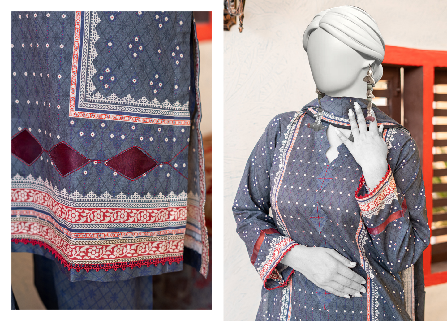 HAYA Fresh Arrival – Digital Printed MEKO Lawn 3PC Collection Design# 2