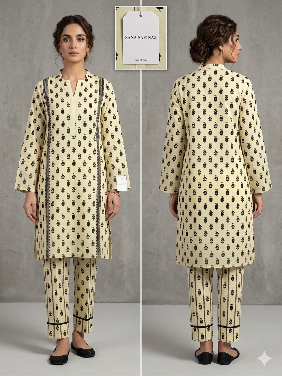 SANASAFINAZ Stitched CORDSET 2PCs Cotton β Ready to Wear